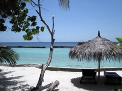 Strand mit Mauer